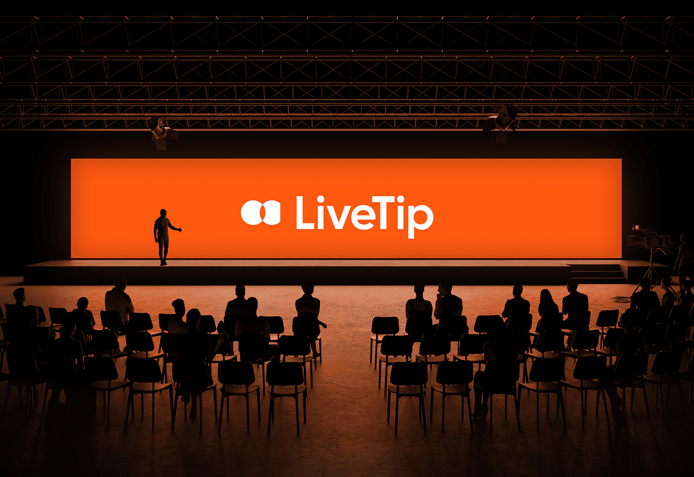 Demonstração de interação entre criador e fãs na LiveTip